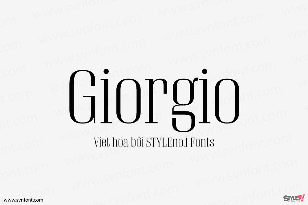Kiểu chữ SVN-Giorgio với 8 phông chữ sẽ được cập nhật vào năm 2024, giúp bạn thể hiện sự chuyên nghiệp và đẳng cấp trong các thiết kế của mình. Những phông chữ này sẽ giúp cho những thiết kế của bạn trở nên ấn tượng hơn, đồng thời giúp bạn tạo được thương hiệu mạnh mẽ hơn trên thị trường.